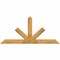 Ekena Millwork Saratoga Rough Sawn Timber Gable Bracket, Western Red Cedar, 84"W x 38"H x 2"D x 6"F, 11/12 Pitch GBW084X38X0206SAR00RWR - alternate 1